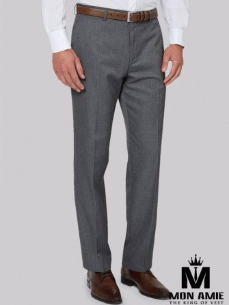 Men Regular Trouser in Light Grey